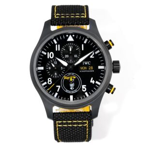 IWC Pilot's Chronograph Super Clone Men's Ceramic Watch 44.5mm 1134150640 - front view