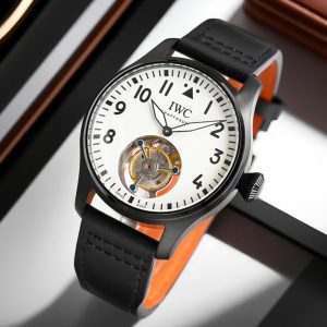 IWC Pilot's 43mm Manual Tourbillon Super Clone & Luxury Replica Watch 1128418364 - close-up
