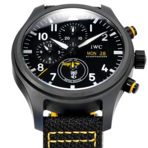 IWC Pilot's Chronograph Super Clone Men's Ceramic Watch 44.5mm 1134150640 - close-up