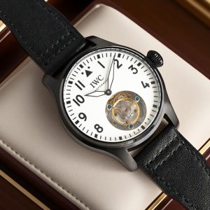IWC Pilot's 43mm Manual Tourbillon Super Clone & Luxury Replica Watch 1128418364 - detailed view