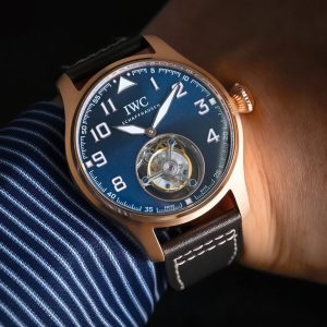 IWC Pilot's 43mm Manual Tourbillon Super Clone & Luxury Replica Watch 1128418364 - macro shot
