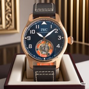 IWC Pilot's 43mm Manual Tourbillon Super Clone & Luxury Replica Watch 1128418364 - front view